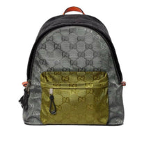 Gucci backpack with GG pattern on a white background