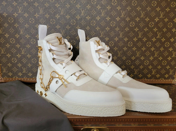 Louis Vuitton X Virgil Abloh Creeper Leather High Top Sneakers