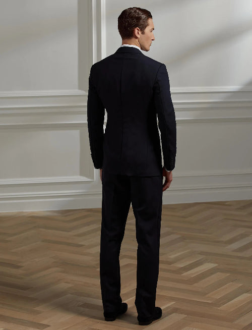 Ralph Lauren Purple Label Gregory Wool Peak Tuxedo Suit Navy