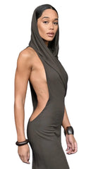 Saint Laurent Hooded Maxi Dress