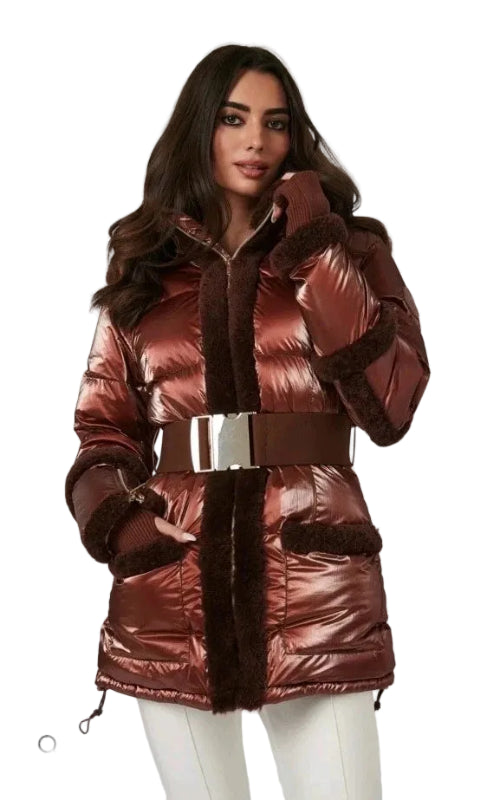 My Sunday Ski Shearling Pioneer Puffer Jacket