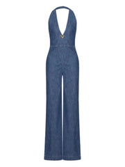Valentino Garavani Chambray Denim Jumpsuit