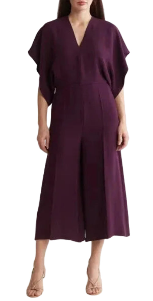 Valentino Garavani  Silk V-Neck Jumpsuit