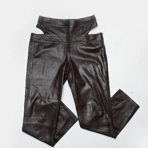 Zeynep Arcay Leather Crop Ankle Pant