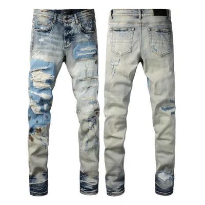 New Amiri Men's Personality Retro Slim Jeans/Size 28-40