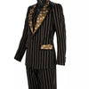 DOLCE & GABBANA Flower Striped 3 Piece Jacquard Pant Suit