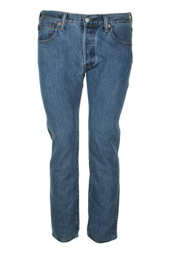 Levis Mens 501 Original Shrink to Fit Denim Button Fly Classic Rise Jeans