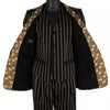 DOLCE & GABBANA Flower Striped 3 Piece Jacquard Pant Suit