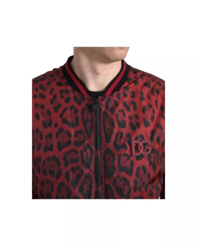 Dolce & Gabbana Leopard Print Bomber Jacket