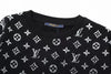 New Men‘s LV Big Logo Casual BlackLong Sleeve T-shirt Size L/M