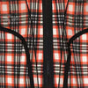 Burberry Bright Red Check Stretch Jersey Corset Dress,