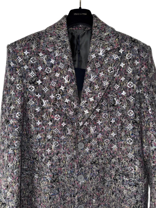 Louis Vuitton x Virgil Abloh Silver Felt Coat