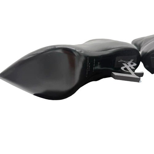 Yves Saint Laurent Opyum YSL Heel Nero Pointed Toe Booties