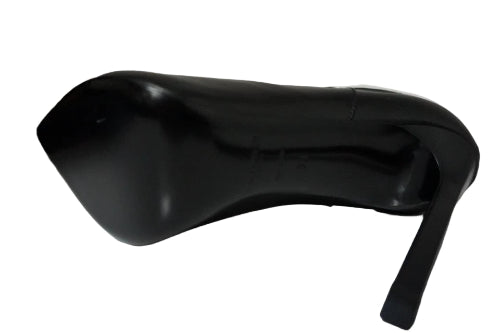 Black motorcycle seat on a white background