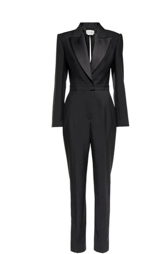 Alexander McQueen Black Cutout Back Jumpsuit