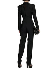 Alexander McQueen Black Cutout Back Jumpsuit