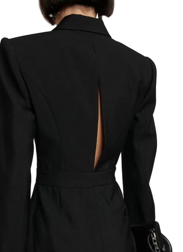 Alexander McQueen Black Cutout Back Jumpsuit
