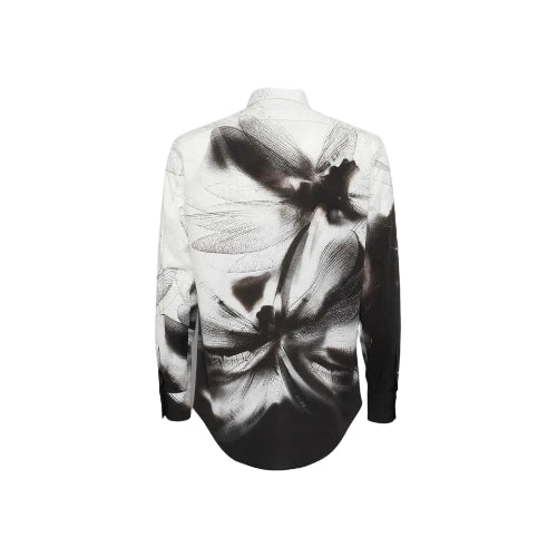 Alexander McQueen Men's Dragonfly Shadow Print Dress Shirt