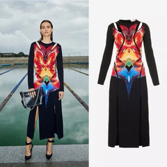 Alexander McQueen Orchid Cutout Midi Dress - NWT