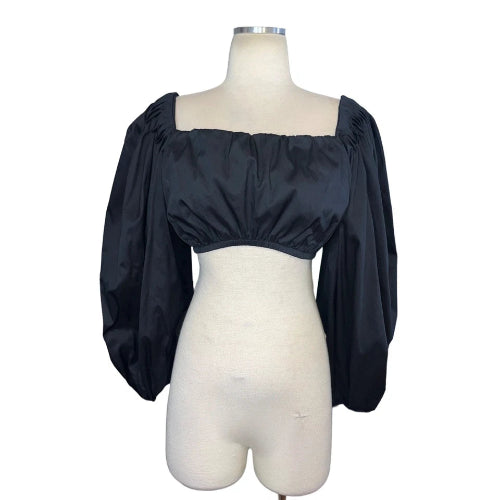 Zeynep Arcay Balloon Cotton Crop Top