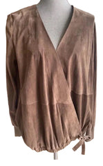 Brunello Cucinelli Women's Suede Wrap Around Jacket