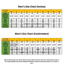 Men's size chart in inches and centimeters with Wrangler branding.
