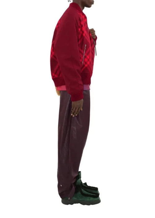 Burberry Wide Leg Leather Trousers