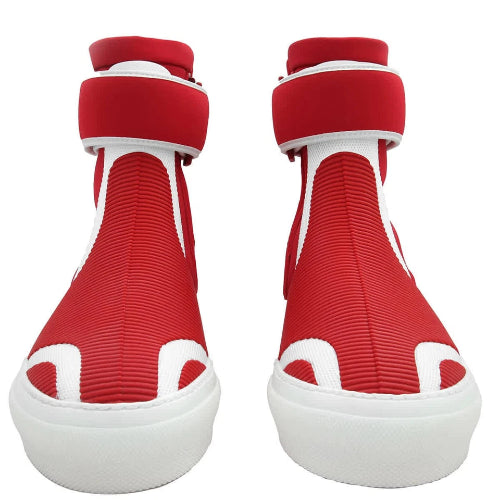 Burberry Men's Sub Touch Strap Sneakers - Red/White