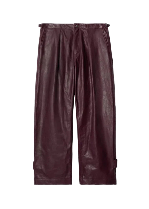 Burberry Wide Leg Leather Trousers