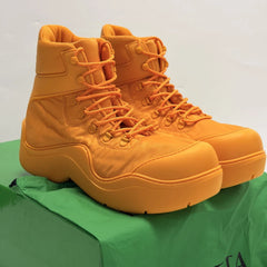 Bottega Veneta Men's Puddle Bomber Boots Tangerine