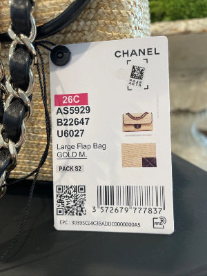 Chanel Raffia Braided Straw Flap Cruise Bag