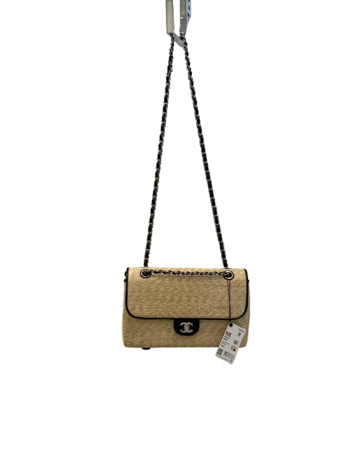 Chanel Raffia Braided Straw Flap Cruise Bag