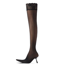Balenciaga Flex OTK Nylon Curved Heel Boots
