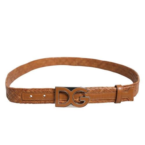 Dolce & Gabbana DG Braided Metal Buckle Belt