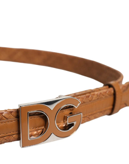 Dolce & Gabbana DG Braided Metal Buckle Belt