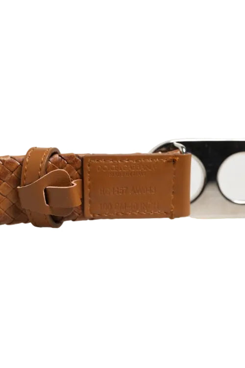 Dolce & Gabbana DG Braided Metal Buckle Belt