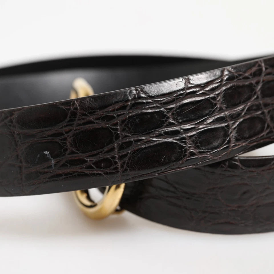 Dolce & Gabbana DG Exotic Leather Buckle Belt