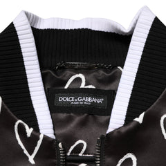 Dolce & Gabbana Heart Print Bomber Jacket