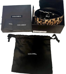 Dolce & Gabbana Reversible Leopard Print Belt