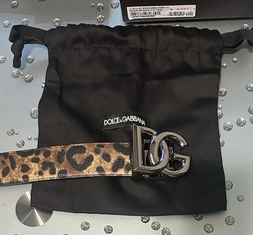 Dolce & Gabbana Reversible Leopard Print Belt