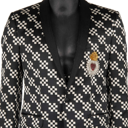 Dolce & Gabbana 3 Piece MARTINI Crystal Heart Pant Suit