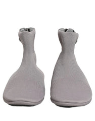 DOLCE & GABBANA Men's Gray Stretch Mesh Men Ankle Boots