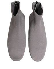 DOLCE & GABBANA Men's Gray Stretch Mesh Men Ankle Boots
