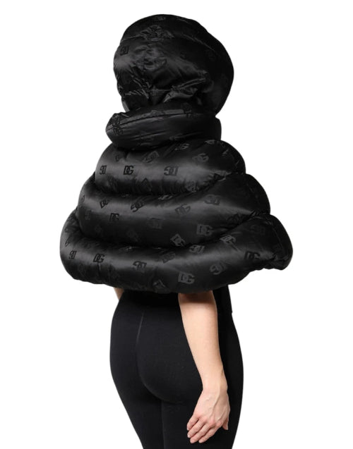 Dolce & Gabbana DG Padded Puffer Hooded Full Zip Cropped Jacket