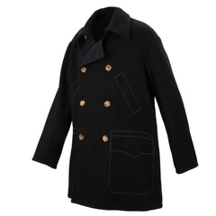 DOLCE & GABBANA Men's Double Breasted Virgin Wool Pea Coat