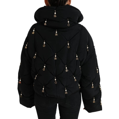 Dolce & Gabbana DG Embellished Quilted Shell Jacket