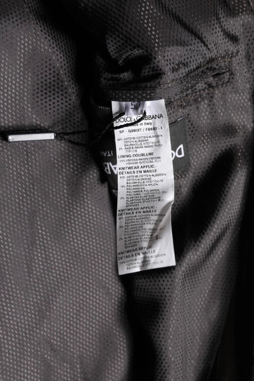 Dolce & Gabbana Brown Contrast Stripe Bomber Jacket