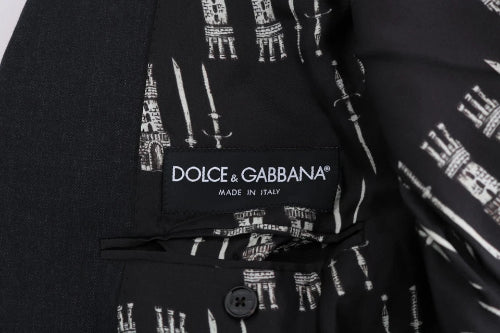 Dolce & Gabbana label on a black garment with white patterns