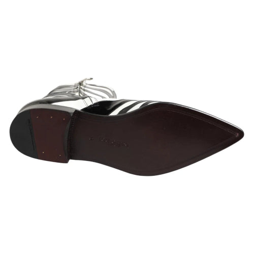 Dolce & Gabbana Zebra Leather Mid-Calf Boots