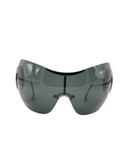 Dior Sport 1 KJ1VA Y2k Black-Silver Mask Shield Wrap Sunglasses Frame
